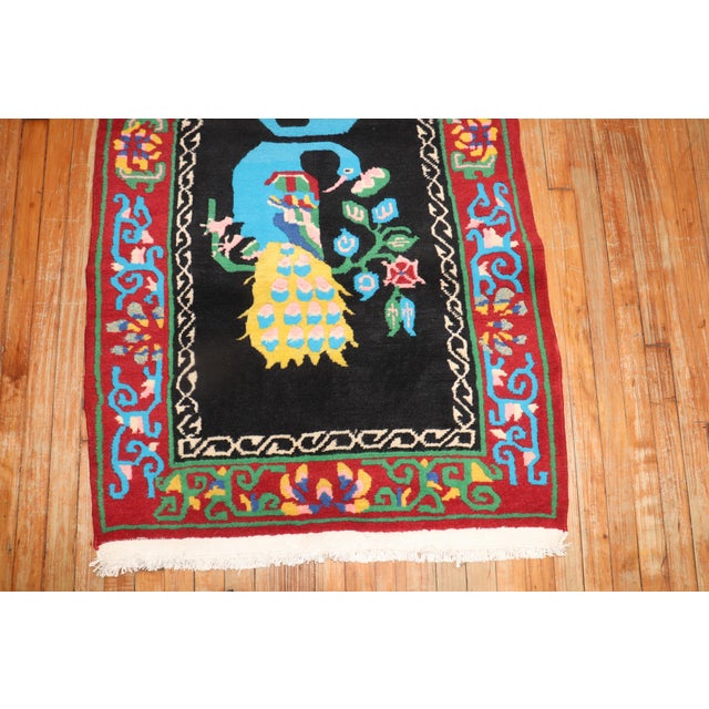Chinese Vintage Tibetan Vase Rug - 3' x 5'6" For Sale - Image 3 of 6