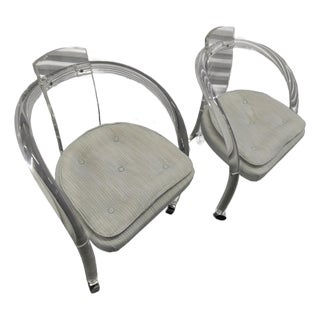 Charles Hollis Jones Acrylic Chairs For Sale