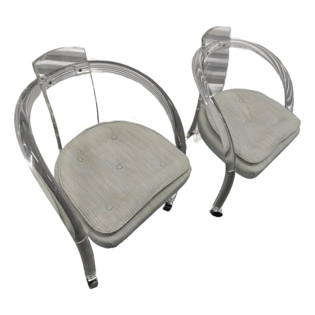 Charles Hollis Jones Acrylic Chairs For Sale