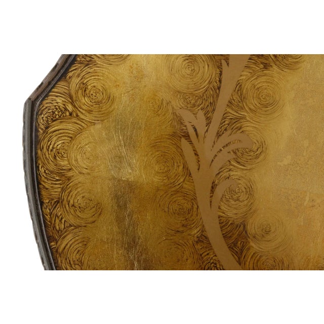 Gold Hollywood Regency Eglomise Giltwood Coffee Table For Sale - Image 8 of 10