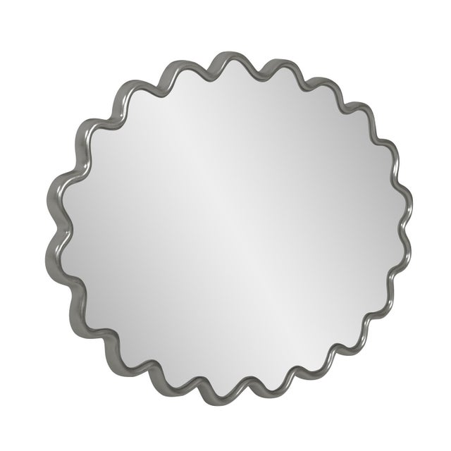 Kenneth Ludwig Chicago Cloud Mirror Charcoal For Sale - Image 4 of 11