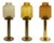 Large Swedish Model L-102/32 Claudia Candlesticks in Brass and Tinted Glass by Hans-Agne Jakobsson for Markaryd, 1960s, Set of 3 For Sale