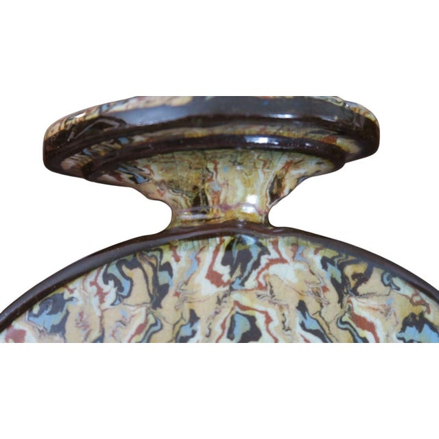 Traditional 19th Century Neoclassical Revival Agate Ware Pilgrim Flask, Probably Apt For Sale - Image 3 of 13