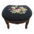 Early 1900s Needlepoint Tapestry Ottoman Footstool Small Bench For Sale