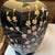 Navy Impasto Table Lamp With Hand Sculpted Floral Relief, Vintage For Sale - Image 12 of 12