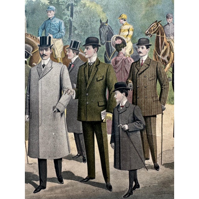 Glass Art Deco Advertising Lithograph, 1930s For Sale - Image 7 of 12