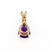Modern Mid 20th Century Vintage 14k Yellow Gold Pear Shaped Amethyst and Diamond Pendant For Sale - Image 3 of 3