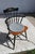 Black Early 20th Century Nichols and Stone Black Lacquered Hand Painted Windsor Chair For Sale - Image 8 of 12