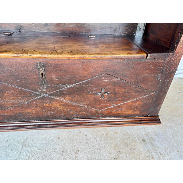 18th Century Italian Walnut Bench For Sale - Image 9 of 12