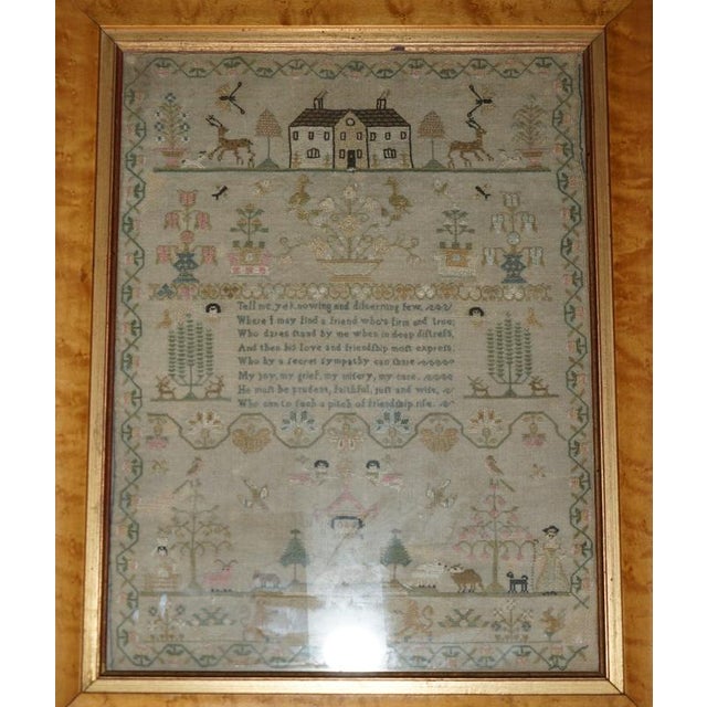 Fine george iii pictorial friendship sampler dated 1798 a charming and particularly decorative george iii pictorial...