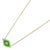 Vivid Green Enamel Evil Eye Pendant Gold & Diamond Necklace For Sale - Image 4 of 7