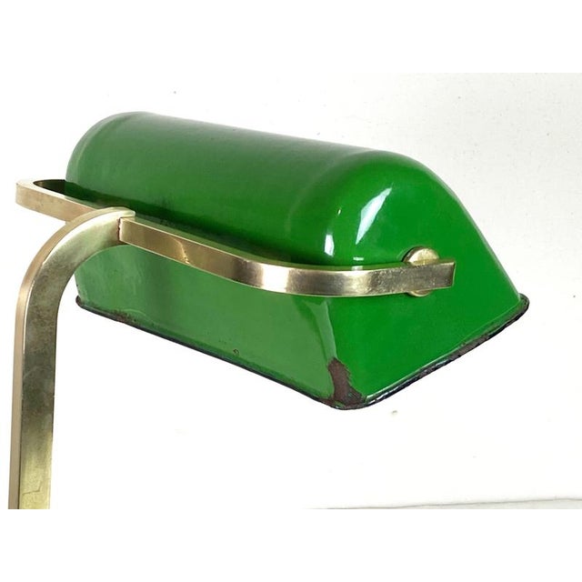 Art Deco Banker Table Lamp, Former Czechoslovakia, 1920s For Sale - Image 6 of 17