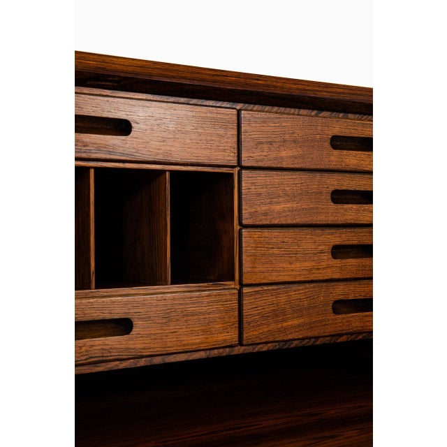 Danish Rosewood Secretaire by Kai Winding for P. Jeppesen, 1950s For Sale - Image 9 of 14