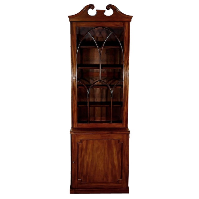 Georgian 2-Body Cupboard in Mahogany, England, Early 19th Century For Sale