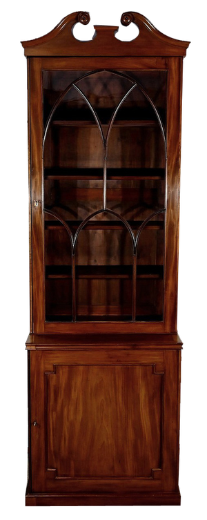 Georgian 2-Body Cupboard in Mahogany, England, Early 19th Century