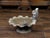 Gray English Midcentury Lead Bird Bath Depicting a Shell with Squirrel and Bird For Sale - Image 8 of 10