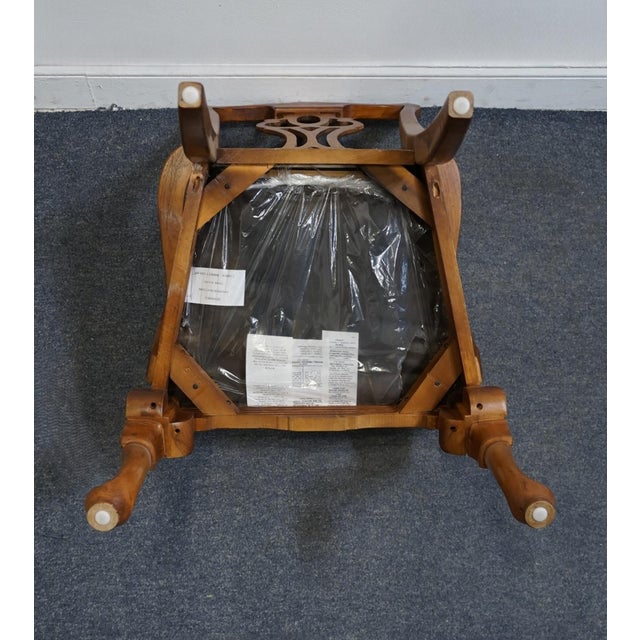 Brown Broyhill Furniture Solid Cherry Traditional Georgian Style Dining Arm Chair 7940-87/86 For Sale - Image 8 of 10