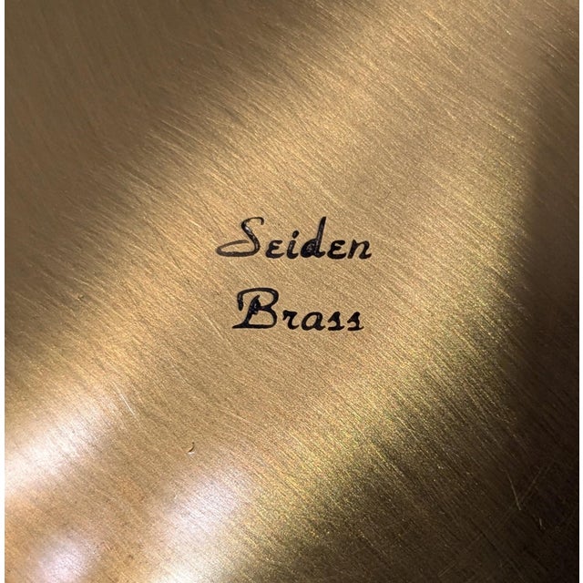 Vintage Mid-Century Seiden Solid Brass Paul Revere Style Footed Bowl - 8.25" For Sale - Image 9 of 15