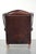 Vintage English Cowhide Wing Armchair For Sale - Image 4 of 13