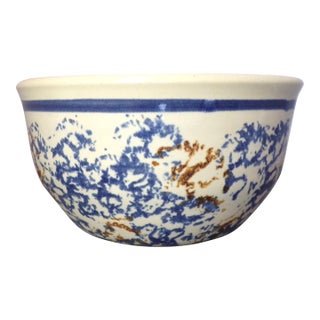 1980s A 7" X 4" Spongeware Bowl Marked on the Bottom "Whiskey Creek S Kammerer '84" For Sale