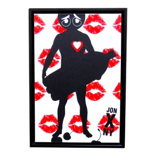 Original Ink Art Print on Canvas Pop Street by Jon X. Ny For Sale