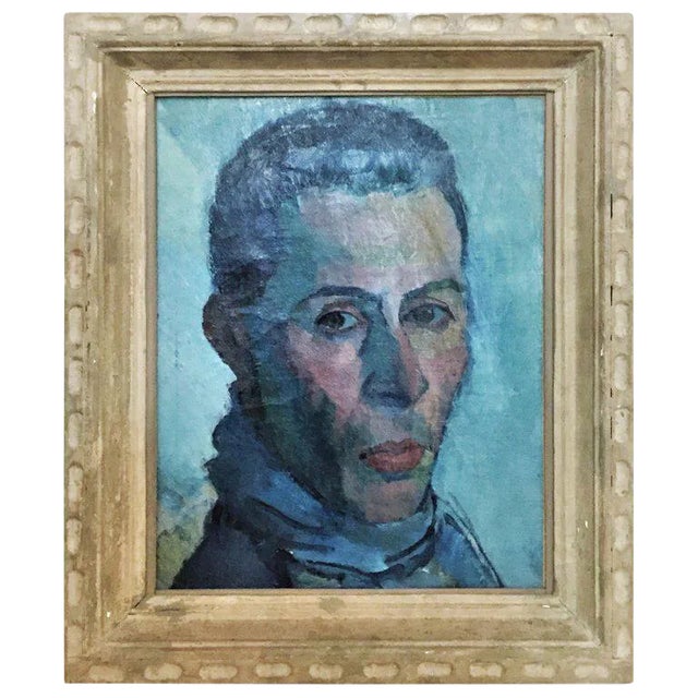 Boris Solotareff, Portrait of Mr. Lautenberg, Vintage Oil on Canvas Painting, 1920's For Sale