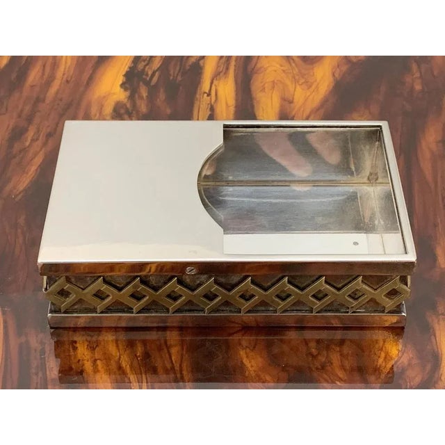 1970s Mid-Century Italian Decorative Silver Plate Box by Benaglia for Cleto Munari, 1970s For Sale - Image 5 of 13