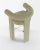 Contemporary Cassette Bar Chair in Bouclé Beige by Alter Ego For Sale - Image 3 of 5