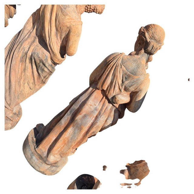Ceramic Monumental Sculptures in Terracotta from Impruneta, Set of 4 For Sale - Image 7 of 9