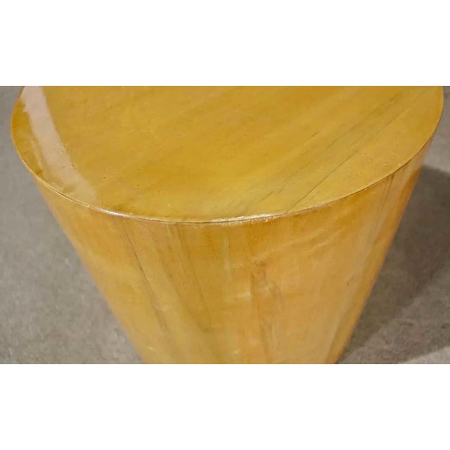 Milo Baughman Mid 20th Century Burl Drum Pedestals - 2 Pieces For Sale - Image 4 of 7