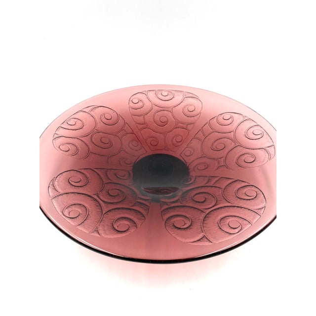 Art Deco Violet Glass Centerpiece by Charles Schneider for Le Verre Francais, France, 1930s For Sale - Image 18 of 18