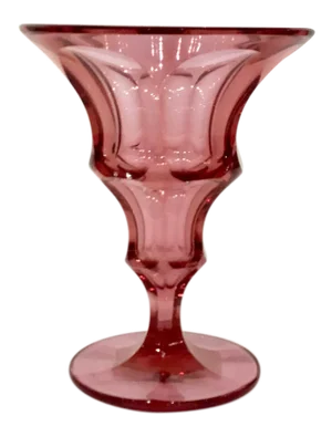 Antique Cut Art Glass Moser Crimson Vase