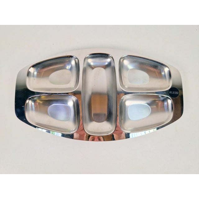 Divided Stainless Steel Tray by Carlo Mazzeri for Alessi, Italy, 1960s For Sale - Image 9 of 9