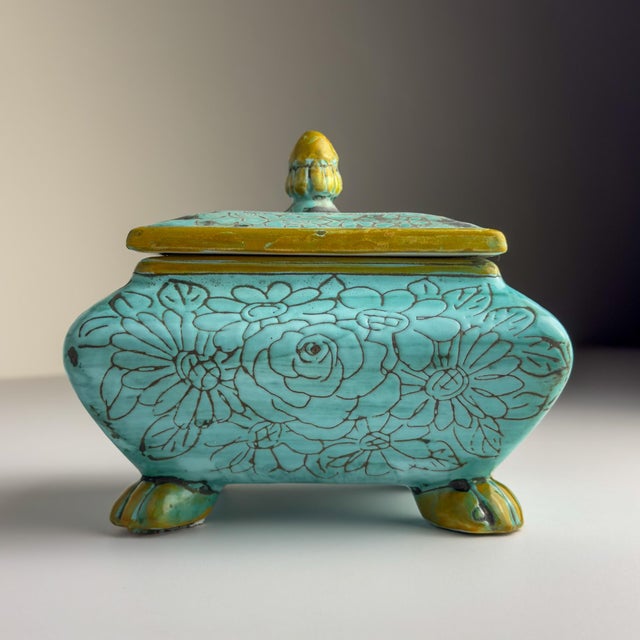 Vintage Ceramic Jewelry Box by Maioliche d'Arte Cordivani for Ascoli Piceno, Italy, 1970s For Sale - Image 15 of 18