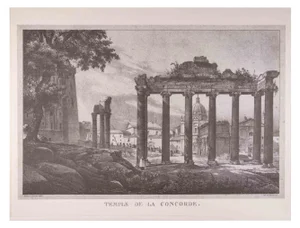 After G. Engelmann, Roman Temples and Ruins, Offset, Late 20th Century