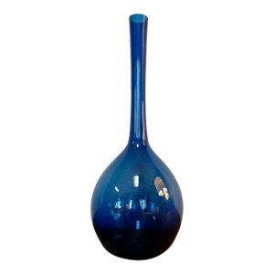 Mid 20th Century Arthur Percy Blue Glass Bulb Vase
