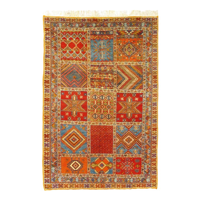 Vintage Hand Knotted Vintage Moroccon Rug For Sale