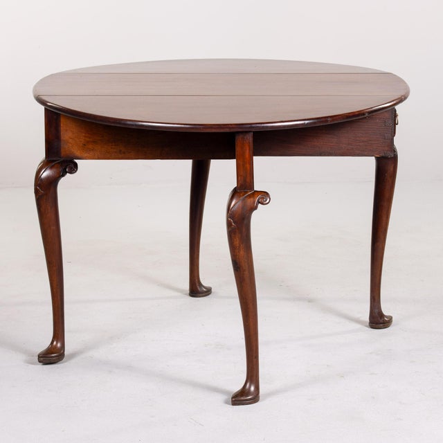 English Early 20th Century English Mahogany Drop Leaf Table For Sale - Image 3 of 11