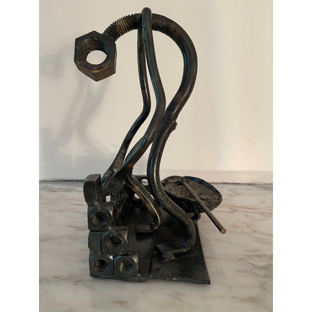 Mid 20th Century Mason Man Iron Scupture For Sale - Image 4 of 5