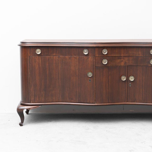 Vintage Brown Wooden Sideboard, 1950s For Sale - Image 3 of 13