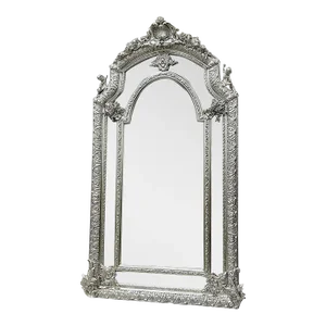 French Style Silver Leaf Floor Mirror