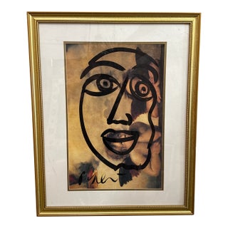 1970s Peter Keil Abstract Cubist Angels Painting For Sale