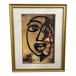 1970s Peter Keil Abstract Cubist Angels Painting