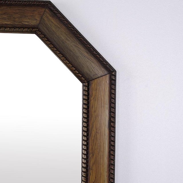 Antique Mirror with Dark Wood Frame, 20th Century For Sale - Image 4 of 7