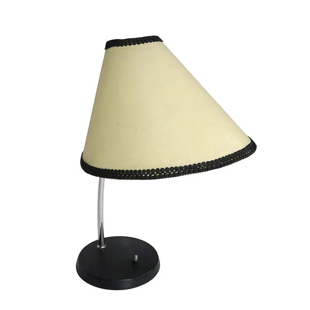 Vintage Black and Chrome Desk Reading Bedside Lamp Made in Europe For Sale - Image 12 of 17