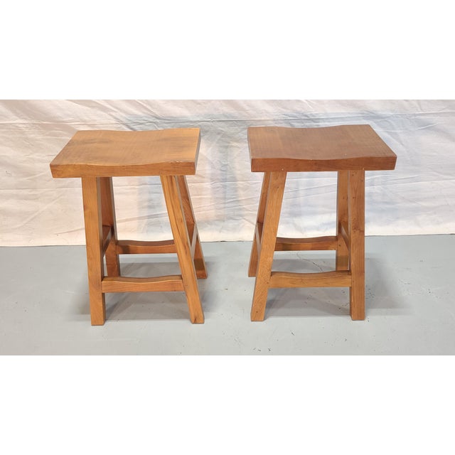 Great pair of reclaimed hardwood stools. Sturdy and well made!