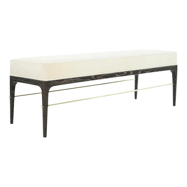Linear Bench in Black Ceruse Series 48 by Stamford Modern For Sale