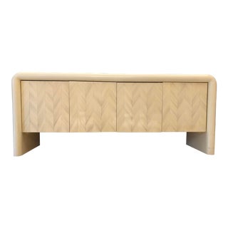 Late 20th Century Postmodern Lacquered Waterfall Credenza For Sale