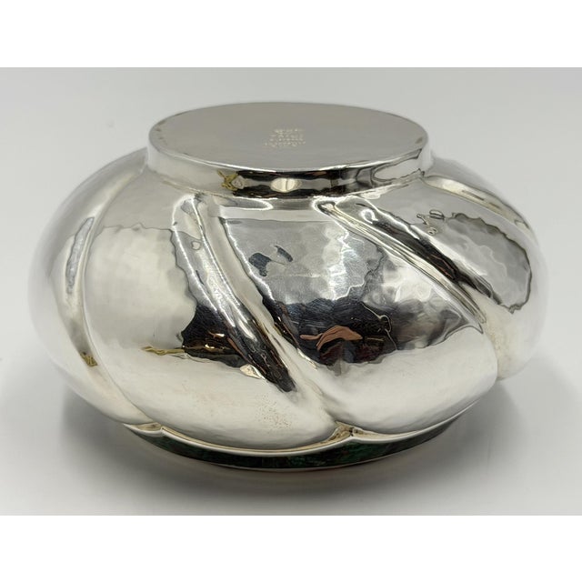 1960s Los Castillo Taxco Silver Plate & Malachite Lidded Bowl, Mexican Modernism For Sale - Image 14 of 18