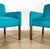 Wood Model 896 Armchairs in Turquoise Velvet by Vico Magistretti for Cassina, 1963, Set of 2 For Sale - Image 7 of 11